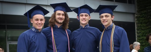 Concordia International School Shanghai graduate students standing proud